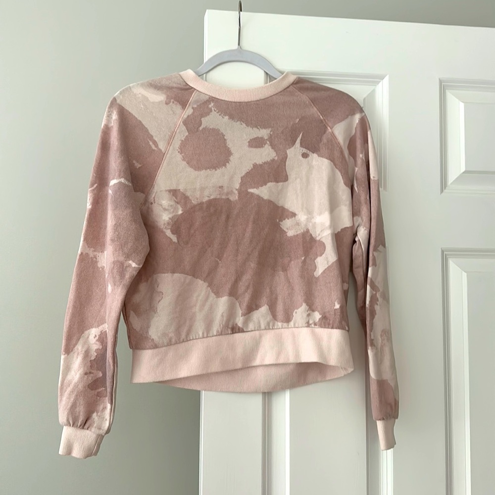 Cute pink-camo sweatshirt.